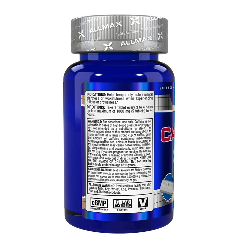 Allmax Nutrition Cafeína 200 mg / 100 tabletas