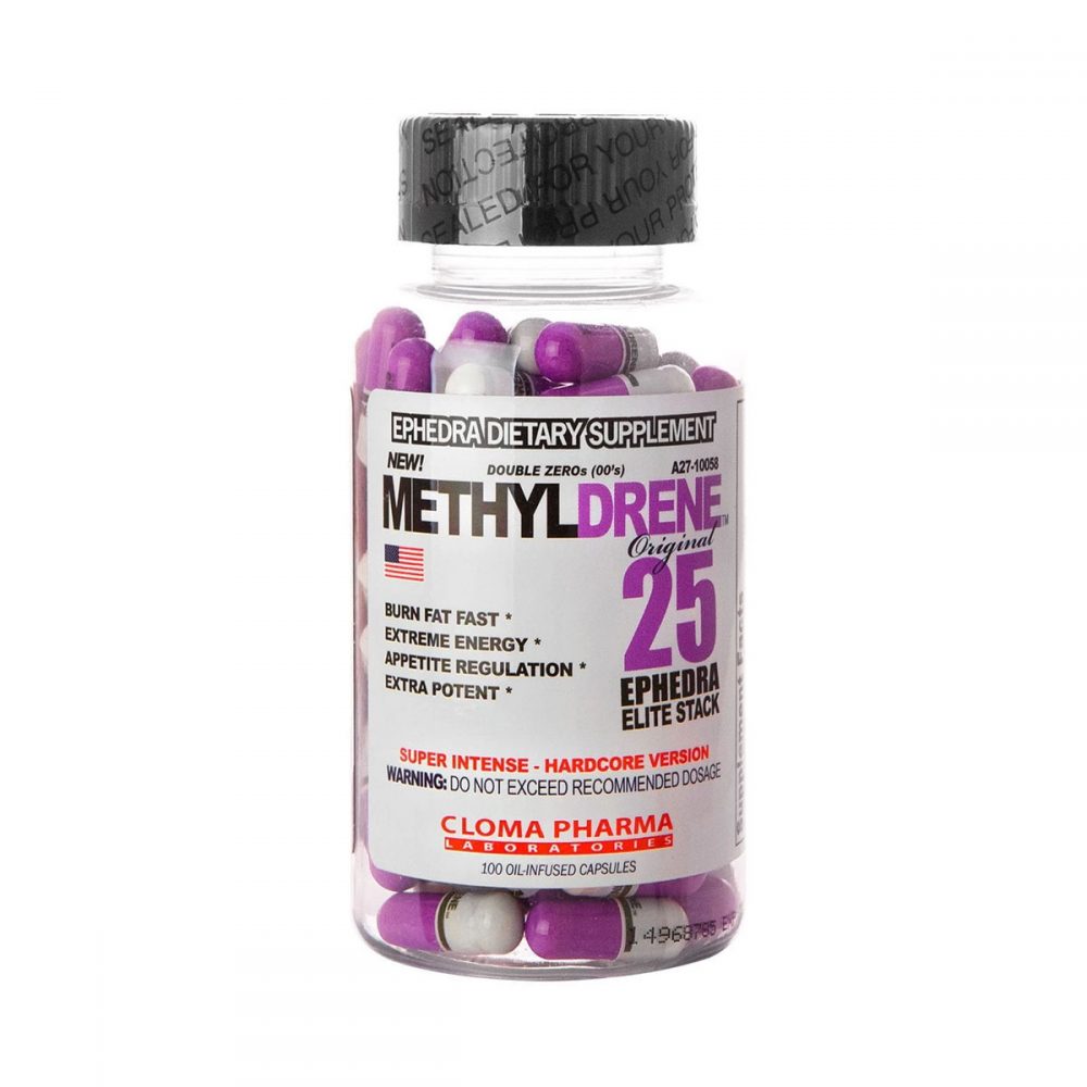 Ephedra Dietary Supplement Methyldrene 25 Elite 100 Capsules