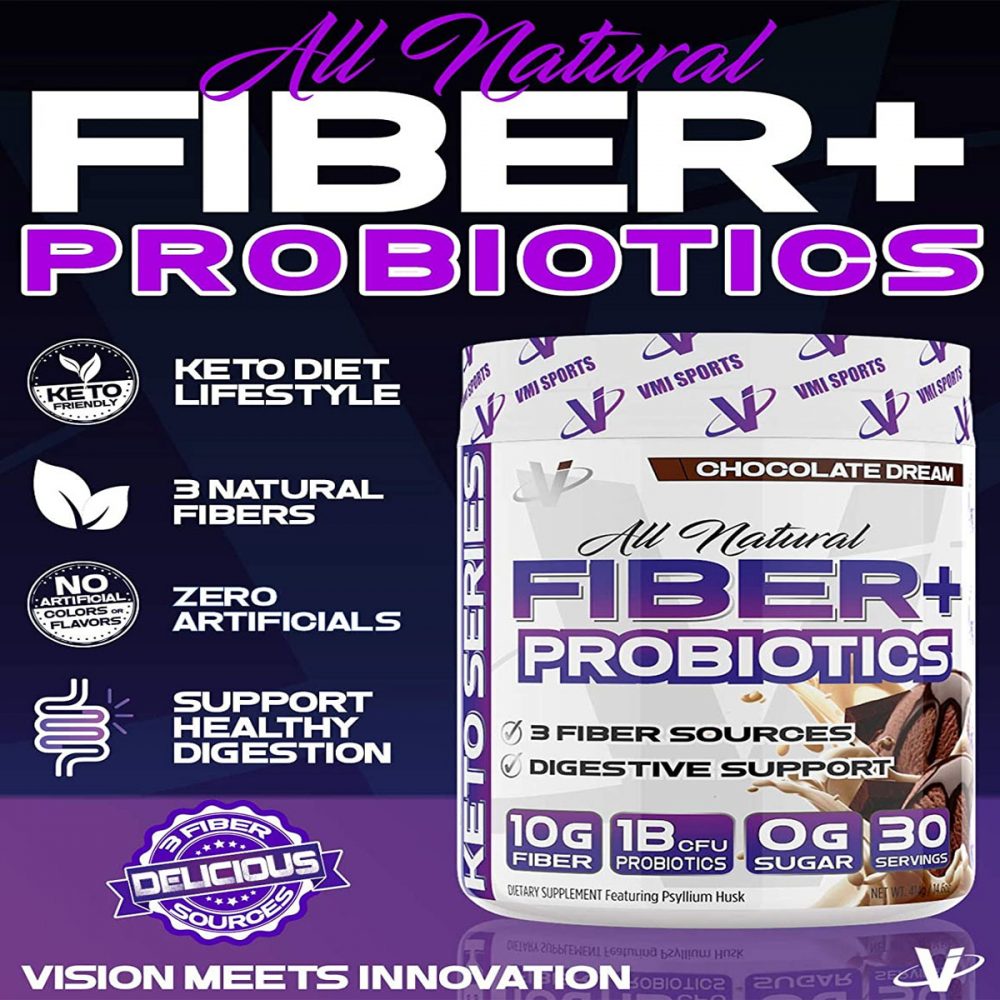 VMI Sports Fiber + Probiotics 30 Serv 13 oz Chocolate Dream