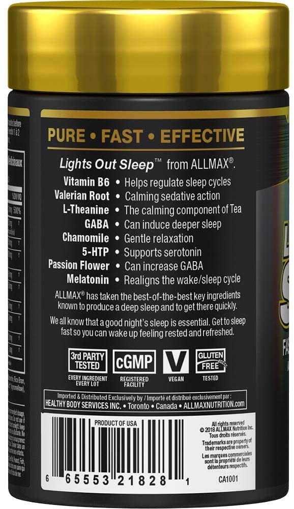 Allmax Lights Out Sleep - 60 Capsules